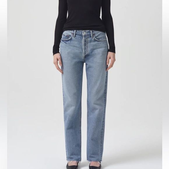 Agolde  Lana Straight Leg Button Front Jeans in Sway |Size 29 - Picture 1 of 11